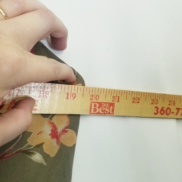 Coldwater Creek‎ Size 10 Long maxi dress Sleeveless tank Floral Tan split Back - Picture 11 of 11